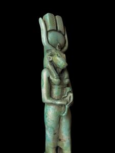 Handmade Goddess Hathor Statuette with God Horus, Statue for the Egyptian Goddess Venus - Image 5