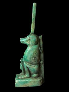 Rare Egyptian God Thoth Statue with Hathor and Sobek - Image 5