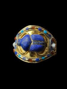 Tutankhamun Scarab Bracelet: Lapis Lazuli, 24k Gold Plated - Image 5