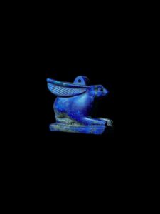 Lapis Lazuli Goddess Unut Amulet: Egyptian Rabbit Statue - Image 5