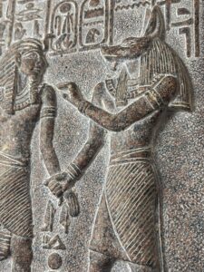 Unique ancient Egyptian Wall relief of Anubis and Horus bless Ramses II - Image 5