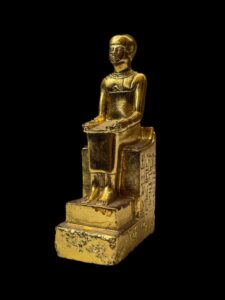 Golden Imhotep Statue - Ancient Egyptian Engineer Imhotep - the builder of Djoser's unprecedented step pyramid complex - Image 5