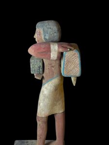 Egyptian Wooden Bearer Statuette Replica: Niankhpepi Tomb, 6th Dynasty - Image 5