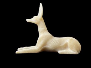 Alabaster Statue: Egyptian God Anubis, Jackal of Afterlife - Image 5