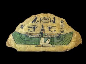Ancient Egyptian Wall Reliefs featuring the famous Goddess Isis with eye of RA and Eye of Horus , Egyptian Wall Hanging Relief Art. - Image 5