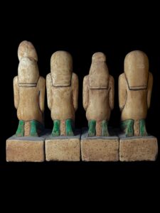 Ancient Egyptian Canopic Jars: Sons of Horus Stone Figurines - Image 5