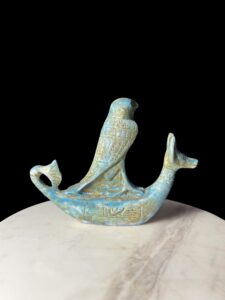 Egyptian God Horus & Anubis Ship Statue: Museum Scene Replica - Image 5