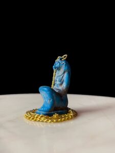 Hand-Carved Porcelain Sekhmet Pectoral Necklace - Image 5