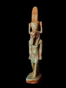 The Egyptian God Nefertum statue made of stone. - Image 5