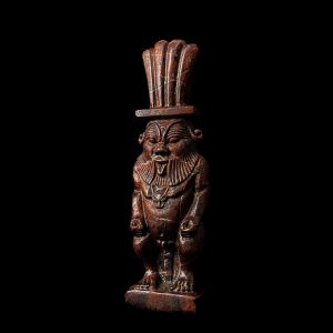Hand Carved God Bes Statue: Egyptian Art Home Decor - Image 5