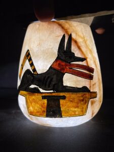 Egyptian Alabaster Vase: Anubis, God of Underworld, Home Decor - Image 5
