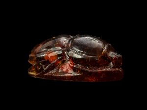 Glowing Amber Dust Scarab Beetle: Egyptian Good Luck Symbol - Image 5