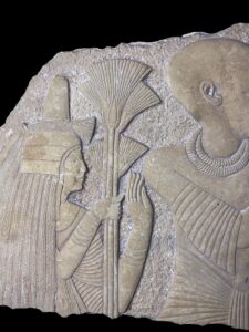 Egyptian Limestone Wall Relief: Vintage Tomb Replica Decor - Image 5