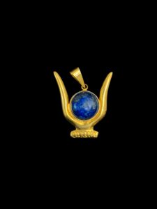 Goddess Hathor Horn Amulet, Authentic Egyptian Craftsmanship, Spiritual Protection & Empowerment - Hathor pendant necklace. 24k gold plating - Image 5