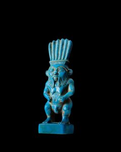 Hand-Carved Porcelain God Bes Statue: Egyptian Home Decor - Image 5