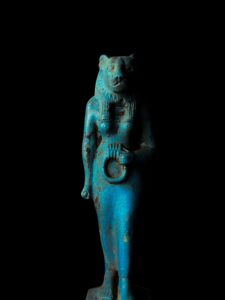 Porcelain Egyptian Goddess Sekhmet Statue - Image 5