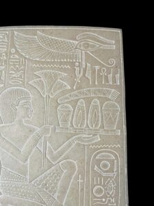 Alabaster Ancient Egyptian Art Relief: Nekhbet Vulture Mythology Wall Decor - Image 5