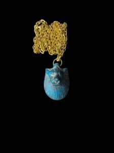 Hand-Carved Porcelain Sekhmet Pendant Necklace - Image 5