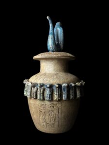 Vintage Egyptian Vase: Cobra Goddess Decor, Ancient Inscriptions - Image 5