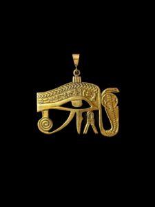 Brass Eye of Horus Pendant: Ancient Egyptian Amulet Necklace - Image 5