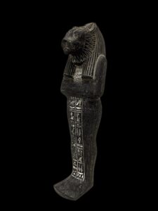 Granite Egyptian Goddess Sekhmet Statue: Vintage Mythology Decor - Image 5