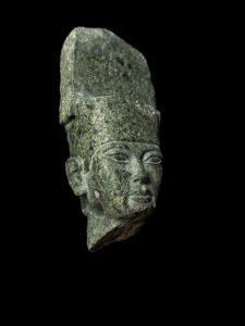 Diorite Egyptian God Amun-Ra Statue: Museum Replica - Image 5