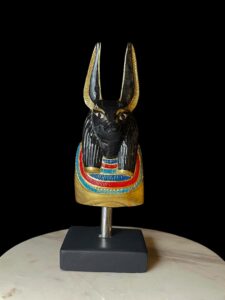 Jackal God Anubis statue made in Egypt, Egyptian Anubis sculpture. - Image 5
