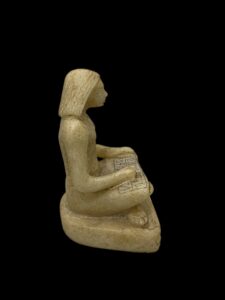 Vintage Seated Scribe Statue: Handmade Egyptian Decor - Image 5