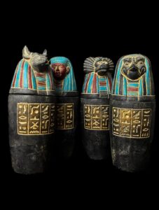 Ancient Egyptian Canopic Jars - Sons of Horus Figurines - Spiritual Home Decor & Collector's Gift - Image 5