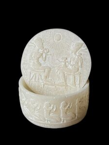 Egyptian Jewelry Box: King Akhenaton & Queen Cleopatra Design - Image 5