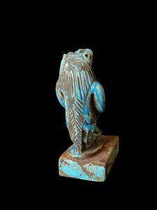 Handmade Egyptian Goddess Taweret Statue with Cobra - Image 5