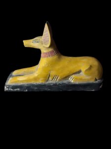 Wooden Anubis Statue: Egyptian God Guardian Dog Figure - Image 5