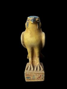 Basalt Egyptian God Horus Statue: Falcon God of Sky Art - Image 5