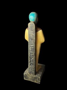 Handcrafted God Ptah Statue: Rose & Black Granite Egyptian Replica - Image 5
