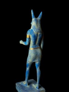 Jackal God Anubis statue made in Egypt, Egyptian Anubis sculpture. - Image 5