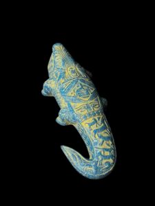 Granite Egyptian God Sobek Crocodile Statue - Image 5