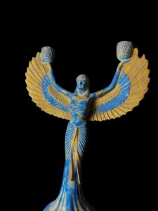 Vintage Goddess Isis statue, unique Isis goddess Statue. - Image 5