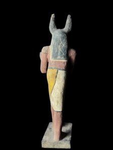 Rare Natural Wood Anubis Statue - Egyptian Jackal God Statuette - Image 5