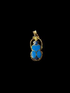 Egyptian Scarab pendant necklace, The decorative Good luck scarab in Ancient Egypt. - Image 5