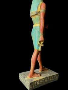 Rare Falcon Egyptian God Ra Statue: God of Sun Disk - Image 5