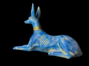 Jackal God Anubis statue made in Egypt, Egyptian Anubis sculpture. - Image 5