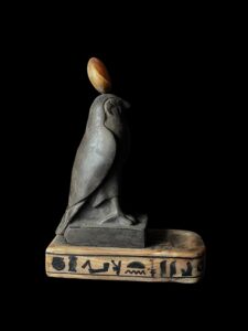 Falcon Egyptian God Ra Statue: Solid Stone & Alabaster - Image 5