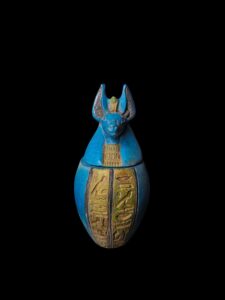 Porcelain Canopic Jars Figurines: Sons of Horus, Egyptian Decor - Image 5