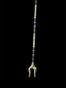 Sceptre staff, Lotus flower head staff, Was sceptre of God Osiris, Waz sceptre. Ancient Egyptian waz-scpetre - Image 5