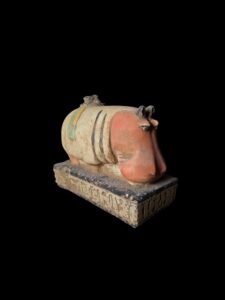 Hand-Carved Stone Hippopotamus Amulet: Egyptian Museum Replica - Image 5