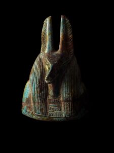 Flame Stone Egyptian God Anubis Statue - Image 5