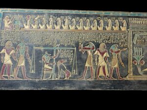 Ancient Egypt Judgment Day Wall Relief with Anubis - Image 5