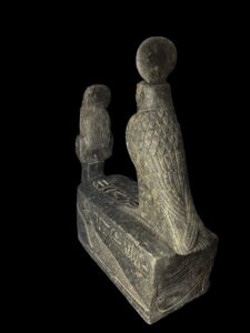 Hand-Carved God Ra & Sekhmet Statue: Egyptian Deity Altar Sign - Image 5