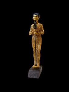 God Ptah Statue: Rose & Black Granite Egyptian Replica - Image 5