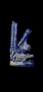Rare Lapis Lazuli Egyptian God Sobek & Goddess Sekhmet Statue - Image 5